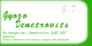 gyozo demetrovits business card